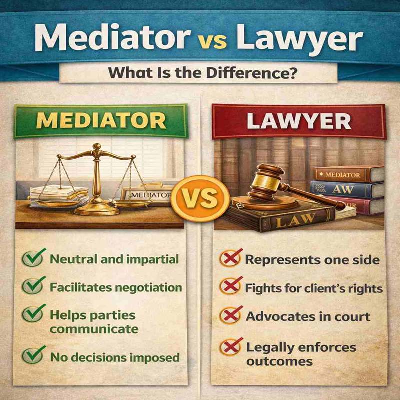 Mediator vs Lawyer